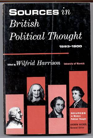 Image for SOURCES IN BRITISH POLITICAL THOUGHT 1593-1900