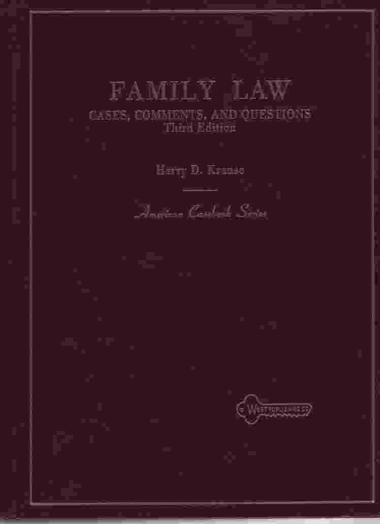 Image for FAMILY LAW, 3RD EDITION Cases, Comments and Questions