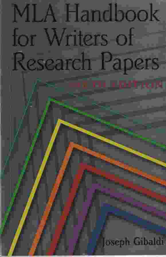 Image for MLA HANDBOOK FOR WRITERS OF RESEARCH PAPERS